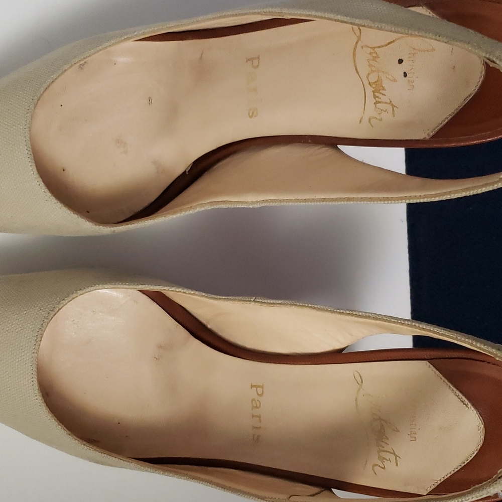 Christian Louboutin Sling Backs Heels - Picture 9 of 12